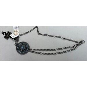 Accessory Design Group Women’s Gunmetal Silver Metal Fashion Belt Size 1 (8/10)